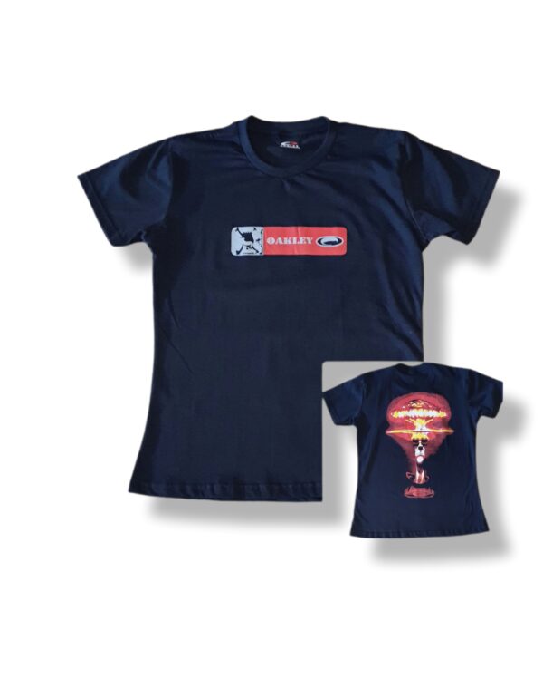 camiseta oakley ott explosão feminina raridade 100% algodão