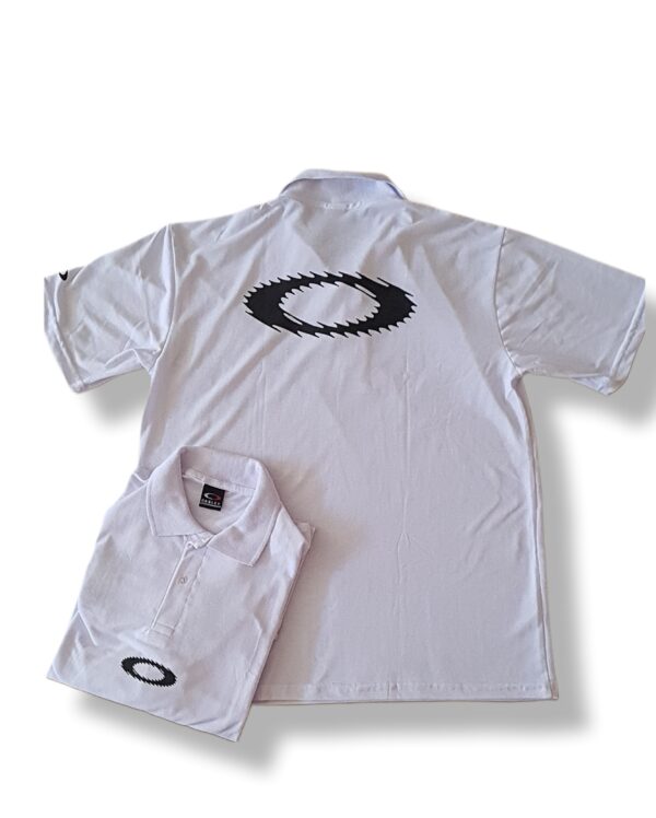 polo oakley static branca masculina